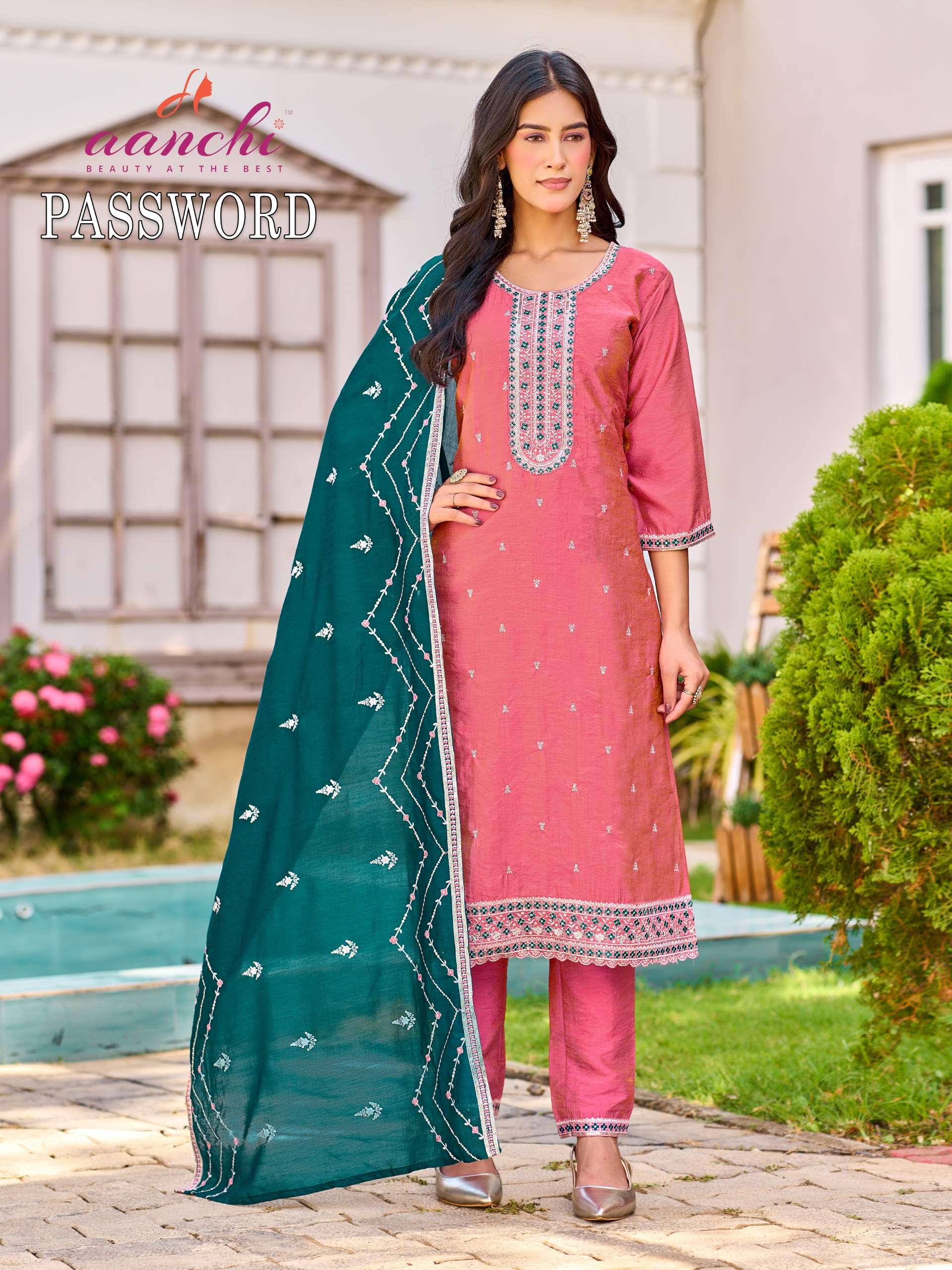 AANCHI PASSWORD SHIMMER DESIGNER SALWAR SUIT HEAVY TYPE PARTY WEAR BUY SURAT